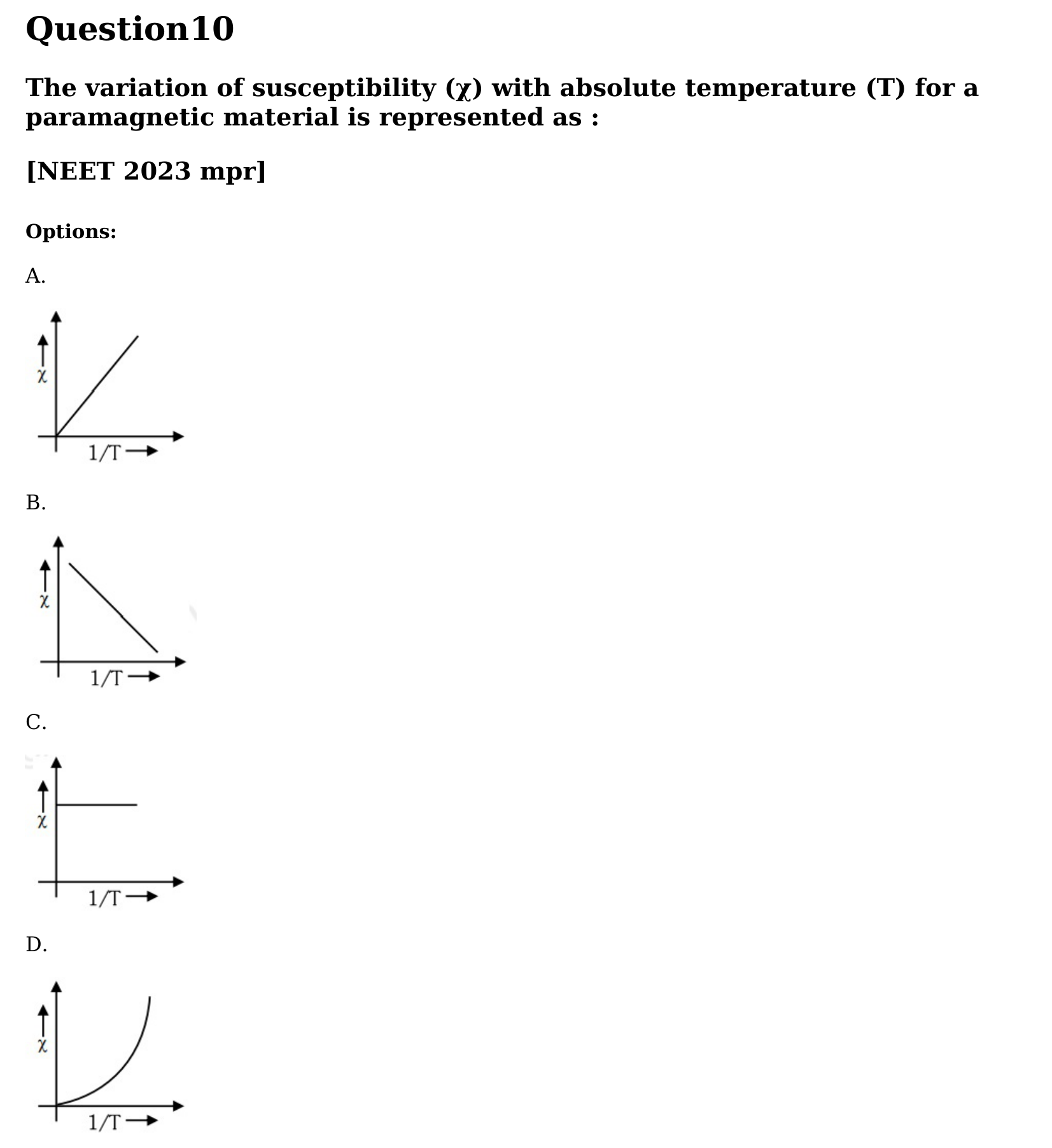 Magnetism and Matter question 10