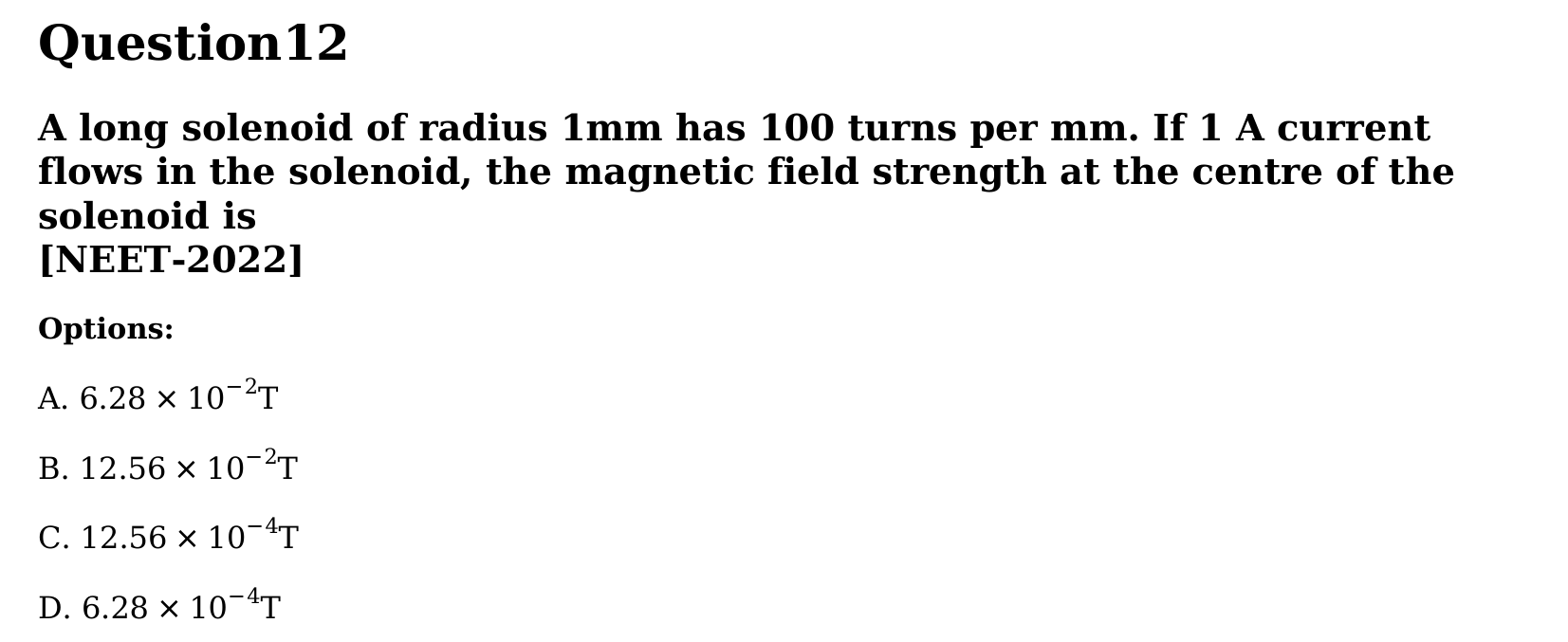 Magnetism and Matter question 12