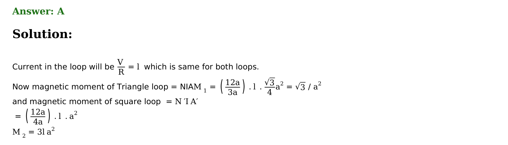Magnetism and Matter solution 13