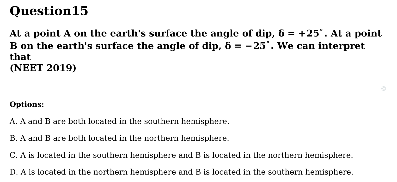 Magnetism and Matter question 15