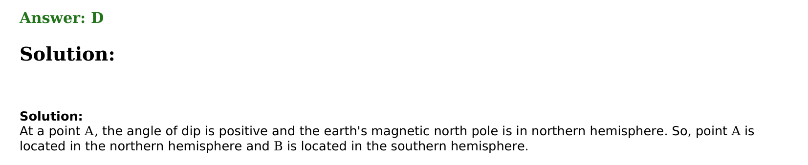 Magnetism and Matter solution 15