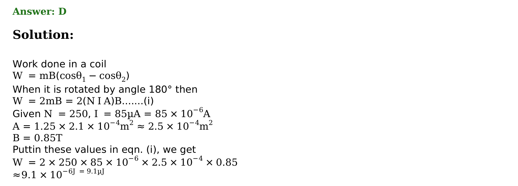 Magnetism and Matter solution 18