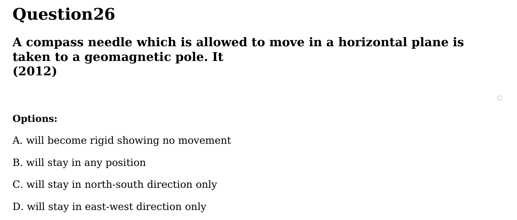 Magnetism and Matter question 26