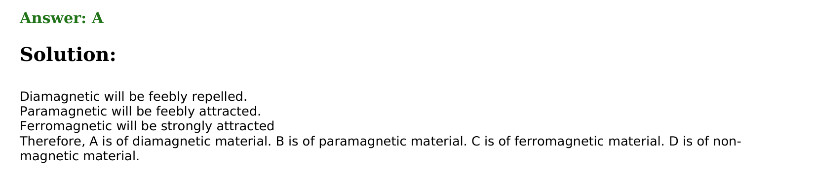 Magnetism and Matter solution 28