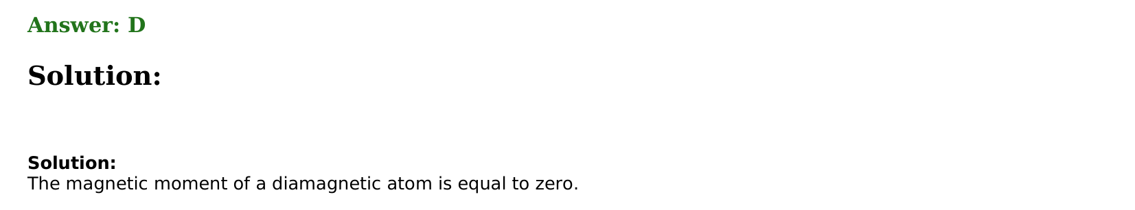 Magnetism and Matter solution 32