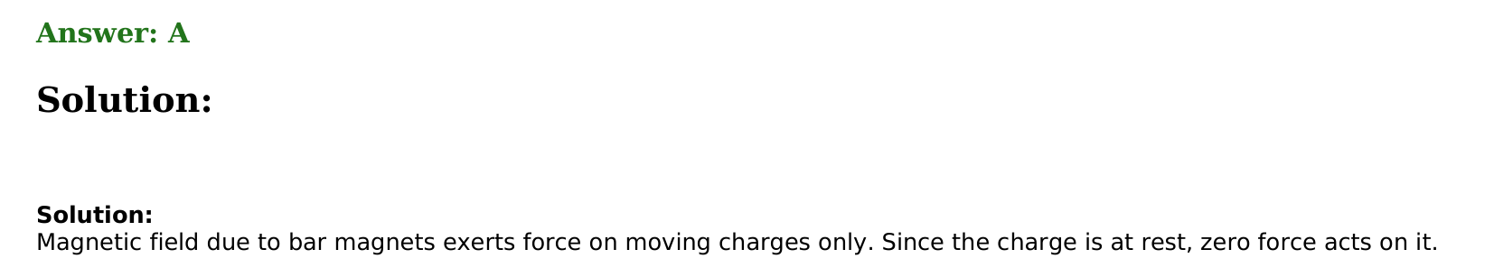 Magnetism and Matter solution 33