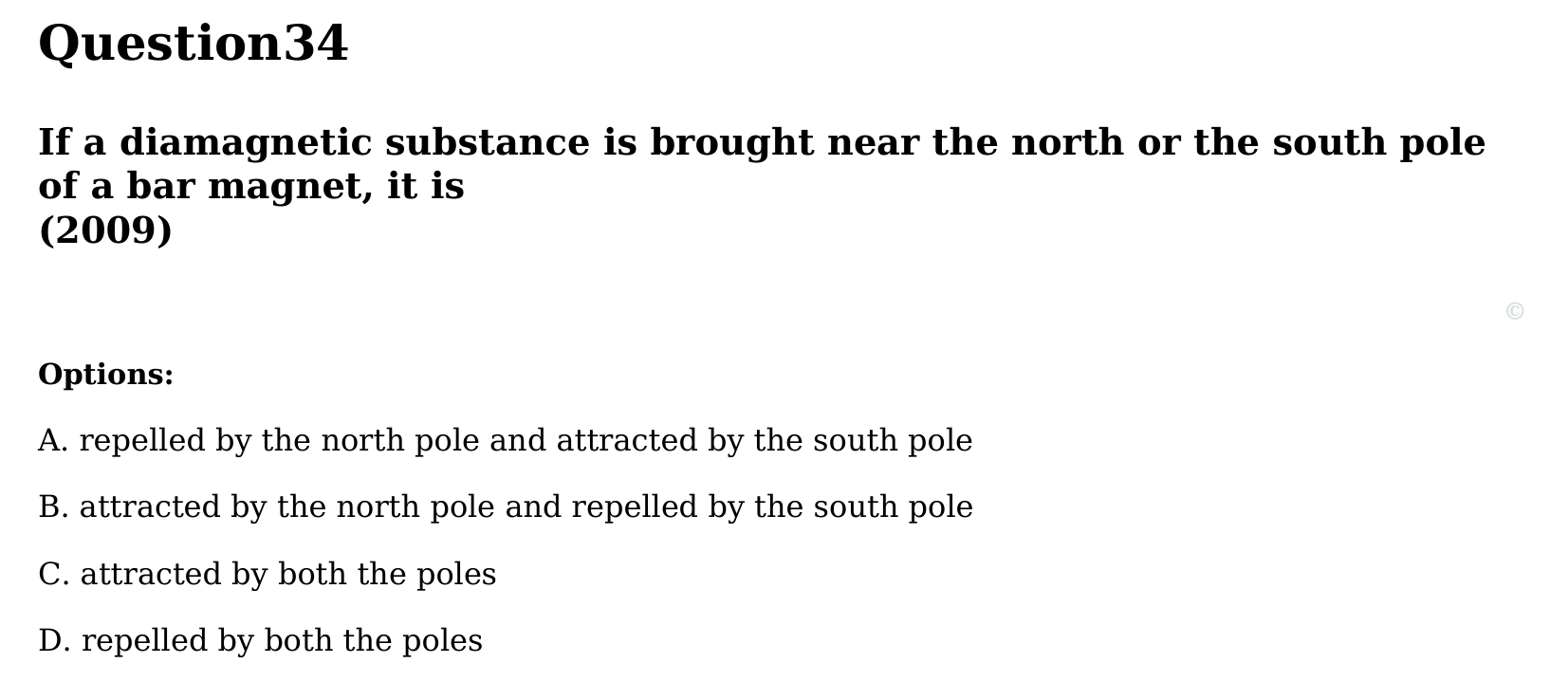 Magnetism and Matter question 34