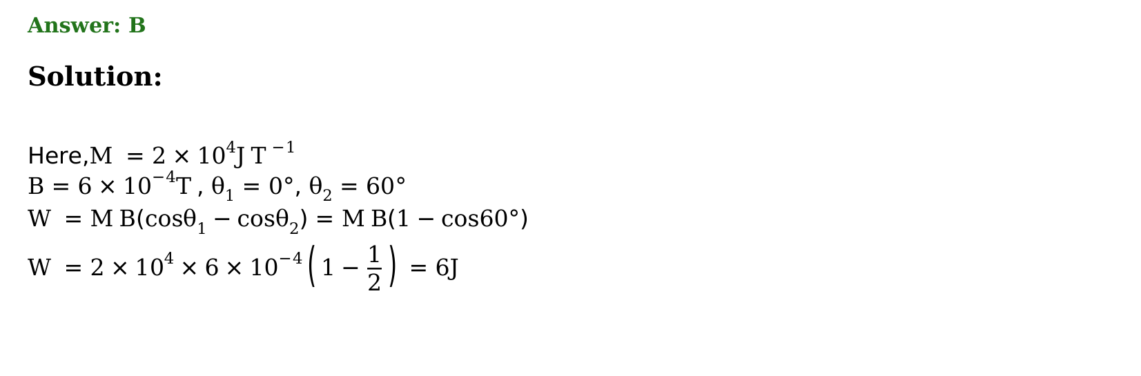 Magnetism and Matter solution 35
