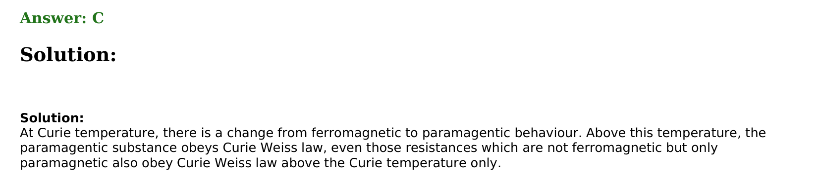 Magnetism and Matter solution 36