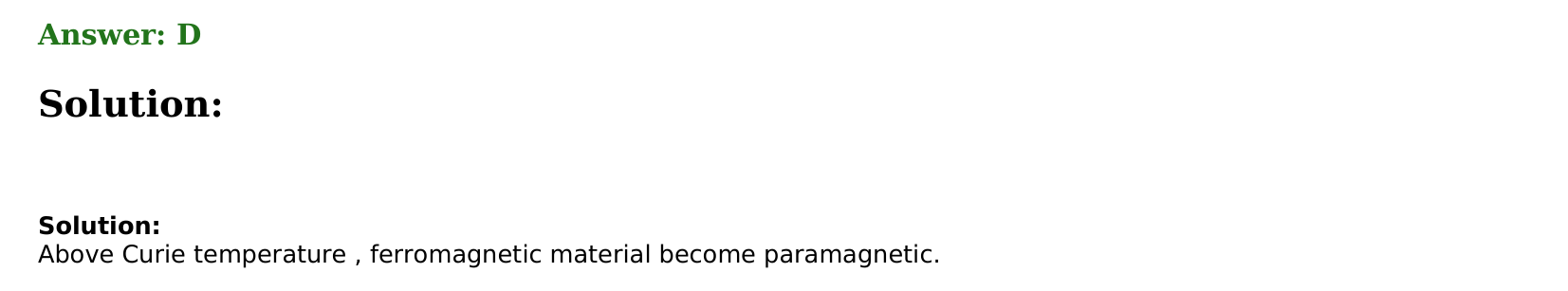 Magnetism and Matter solution 37