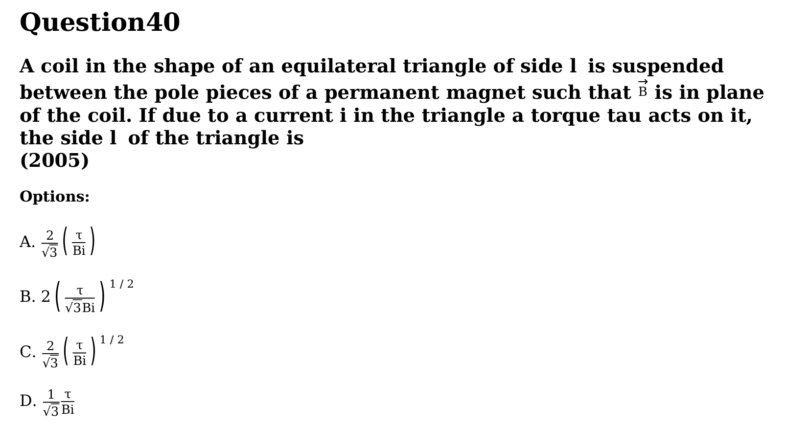 Magnetism and Matter question 40