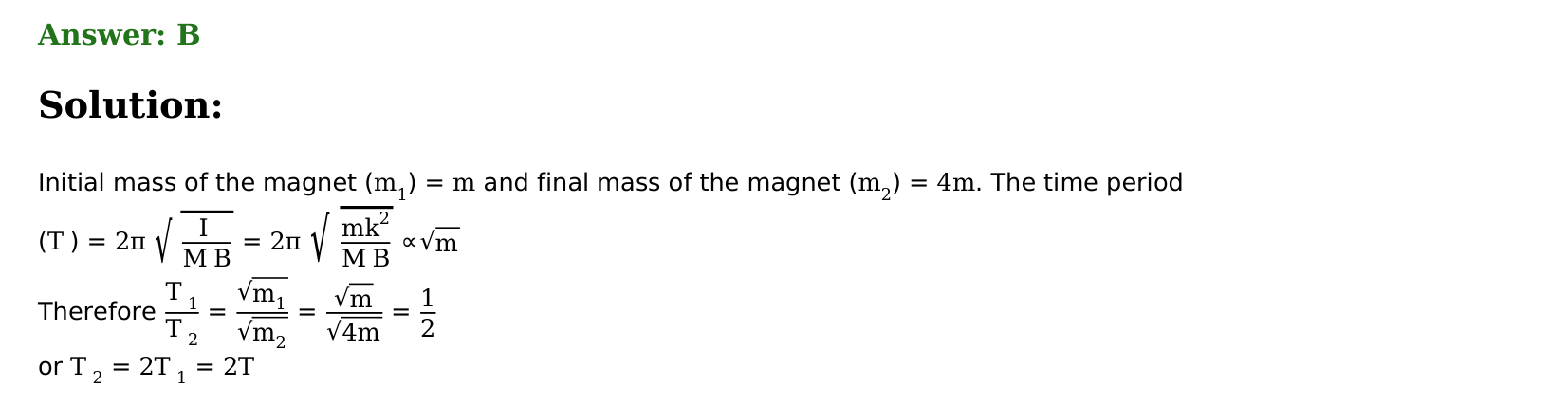 Magnetism and Matter solution 43