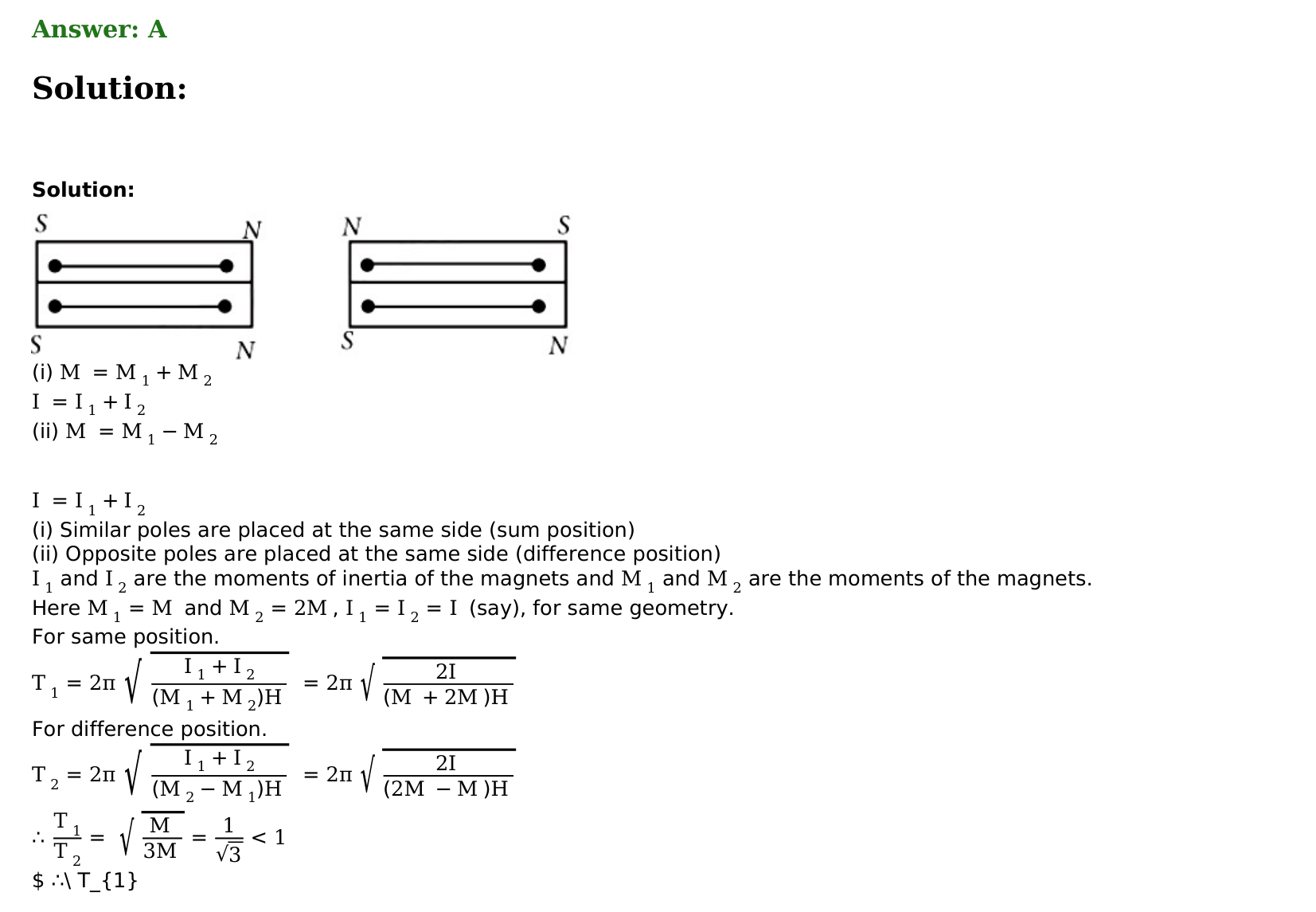 Magnetism and Matter solution 44