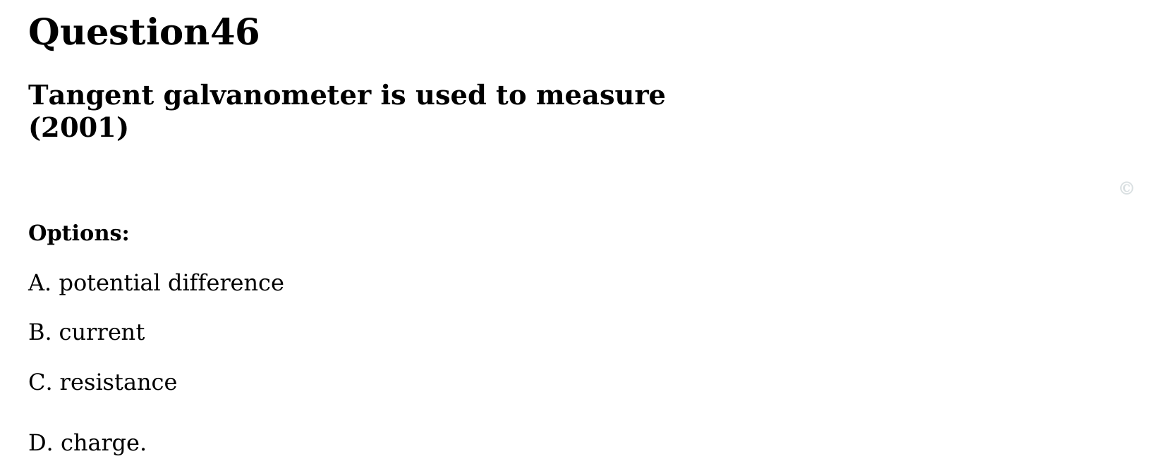 Magnetism and Matter question 46
