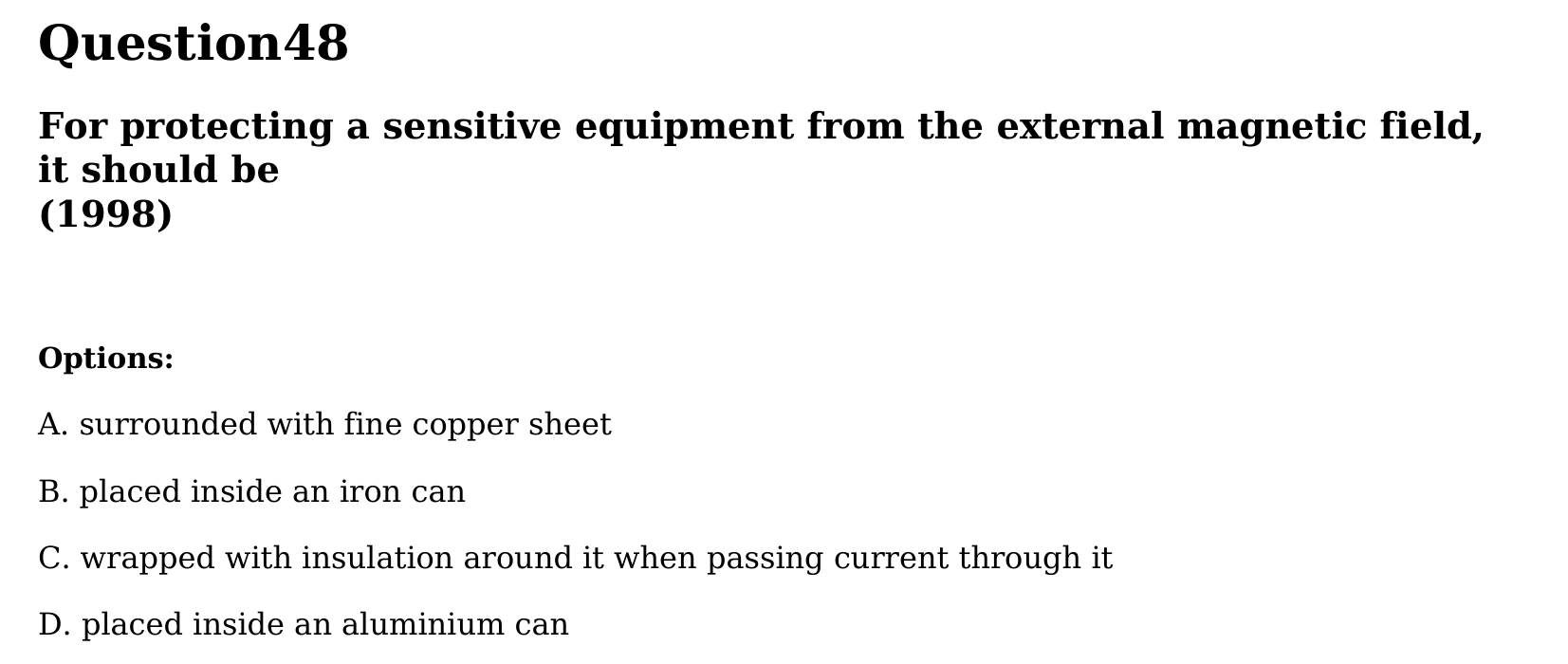 Magnetism and Matter question 48
