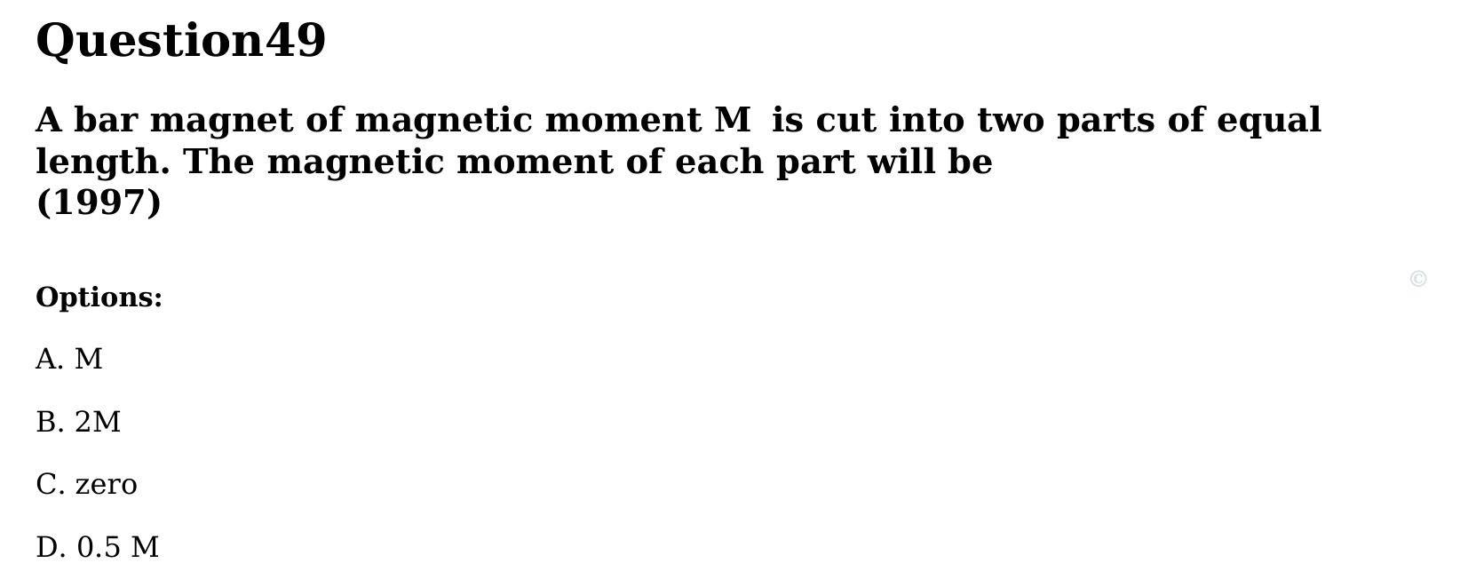 Magnetism and Matter question 49