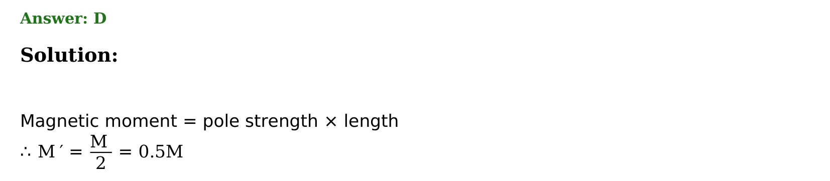 Magnetism and Matter solution 49