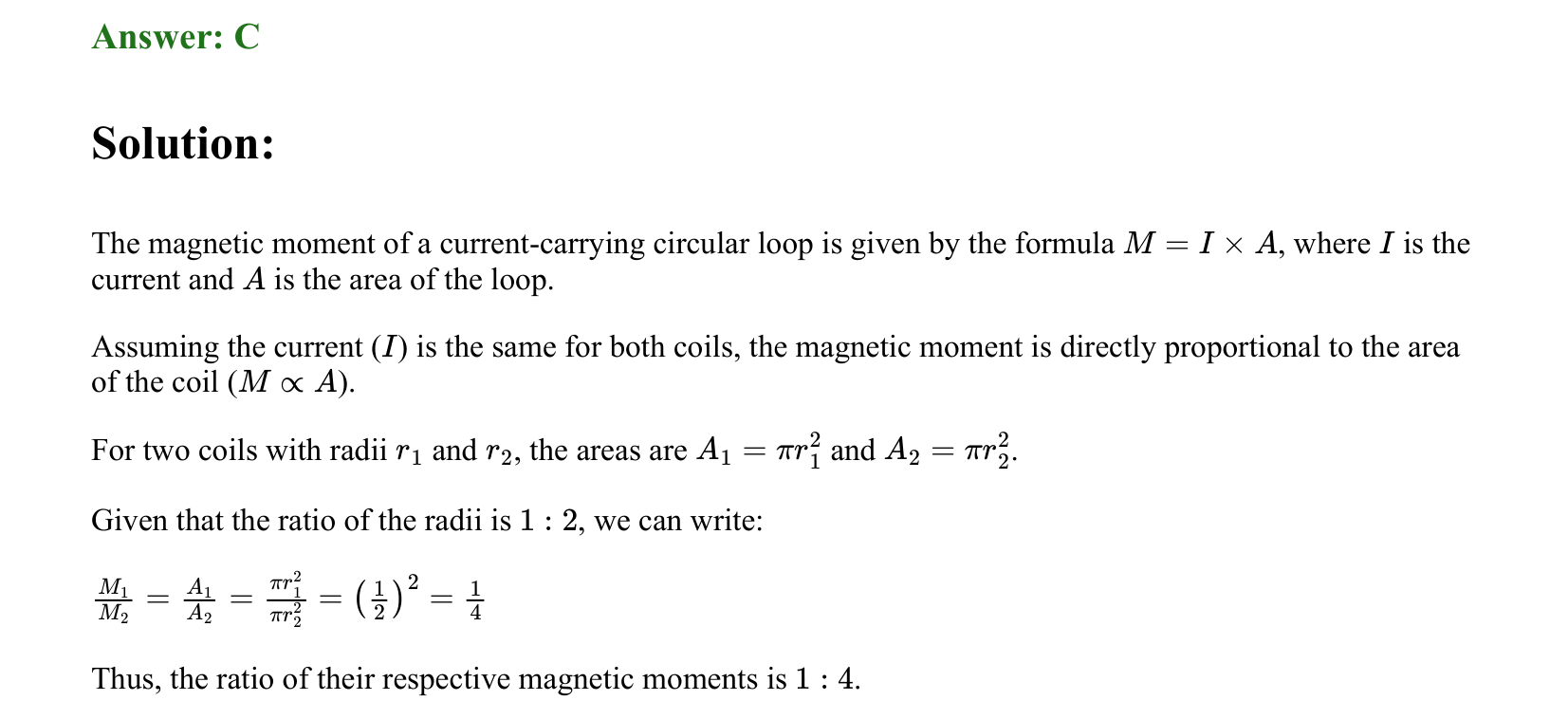 Moving Charges and Magnetism solution 5