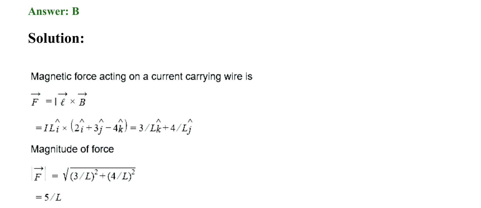 Moving Charges and Magnetism solution 12