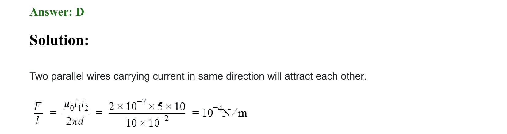 Moving Charges and Magnetism solution 17