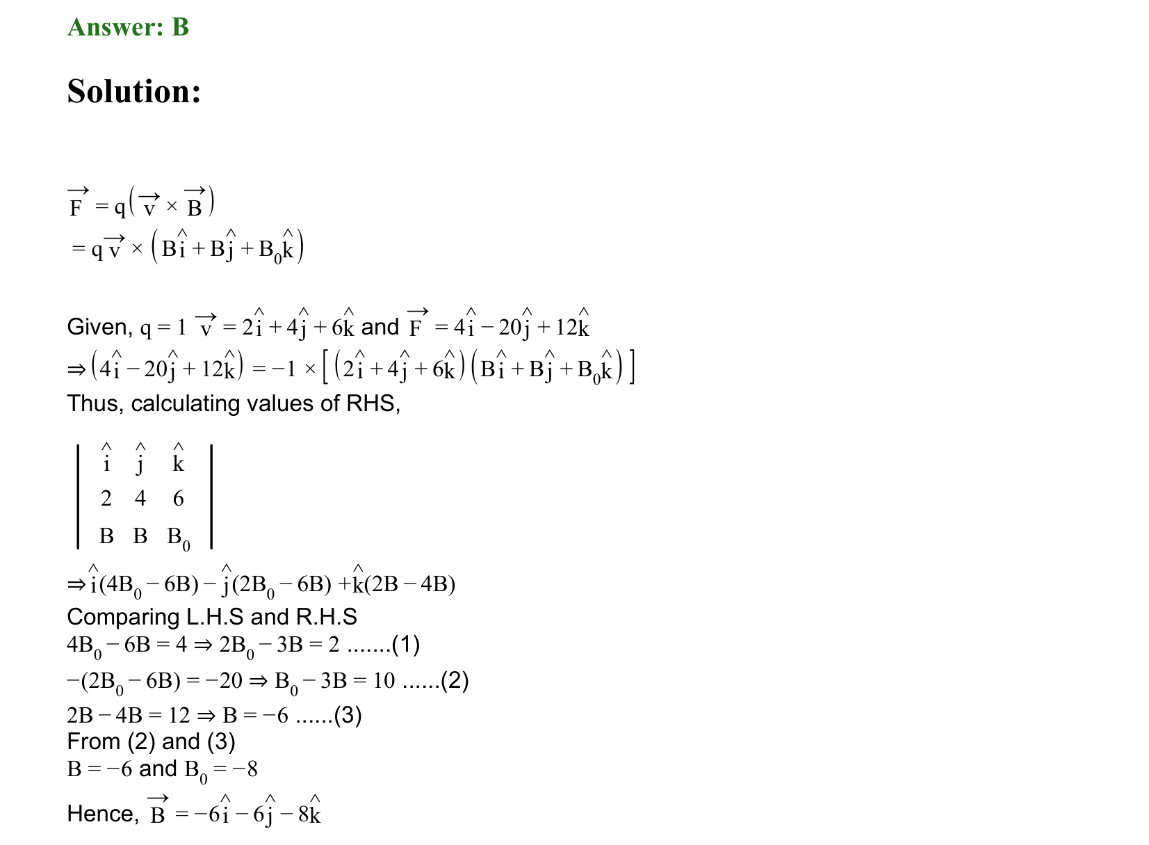 Moving Charges and Magnetism solution 23