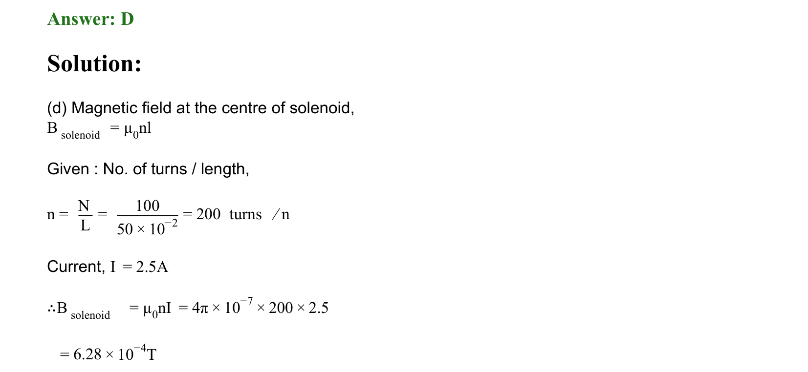 Moving Charges and Magnetism solution 24