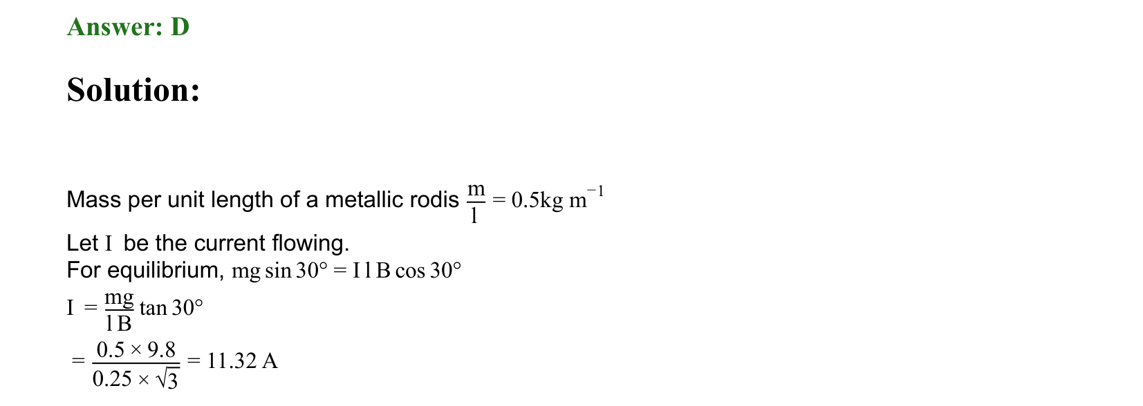 Moving Charges and Magnetism solution 29