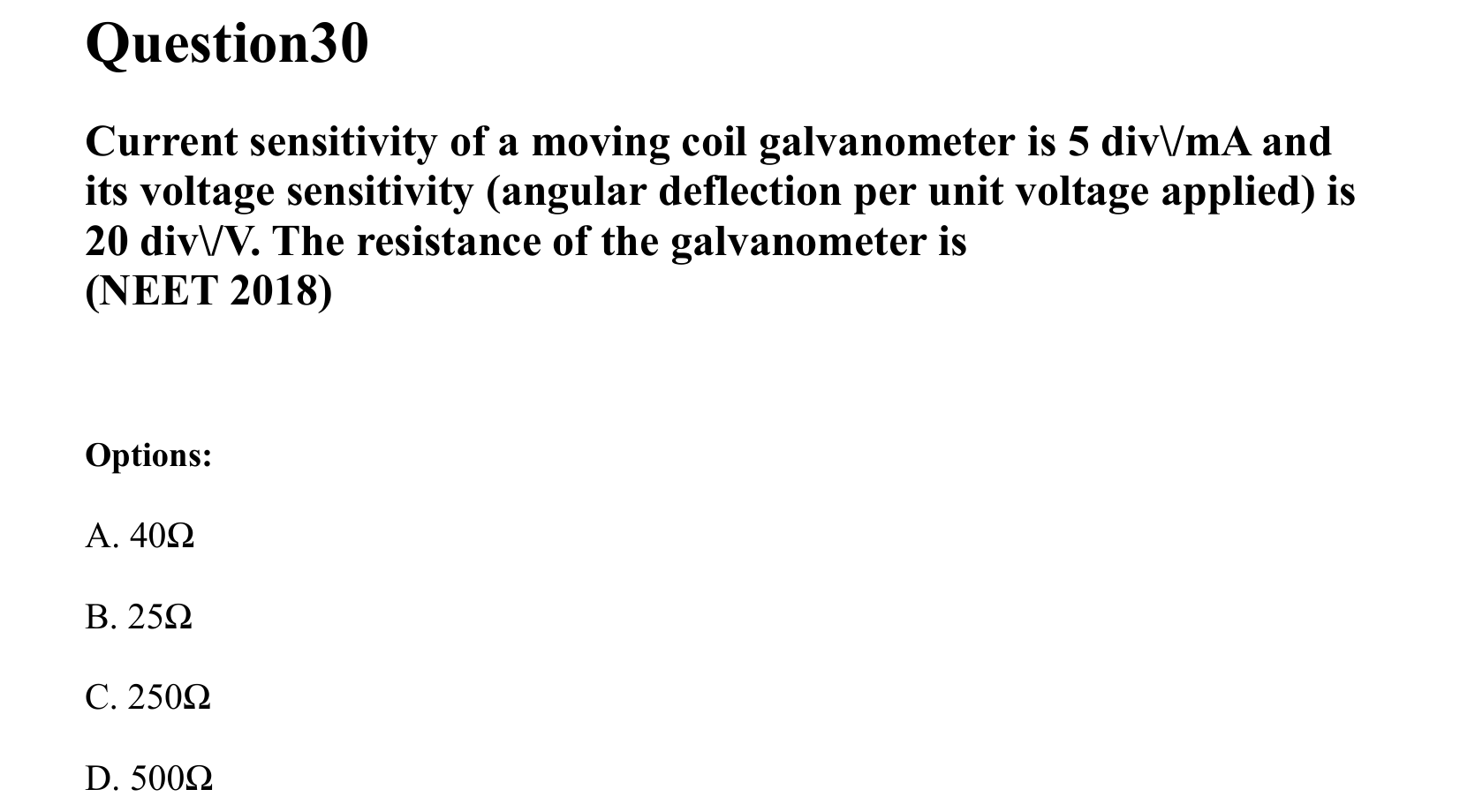 Moving Charges and Magnetism question 30