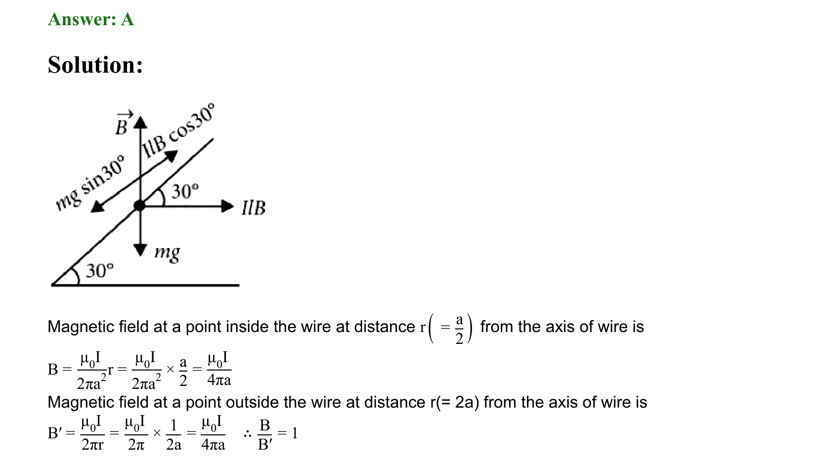 Moving Charges and Magnetism solution 32