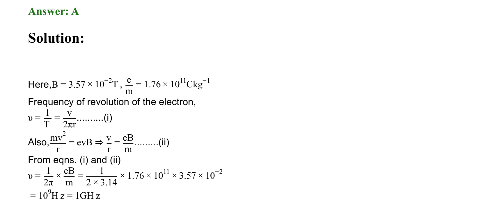 Moving Charges and Magnetism solution 35