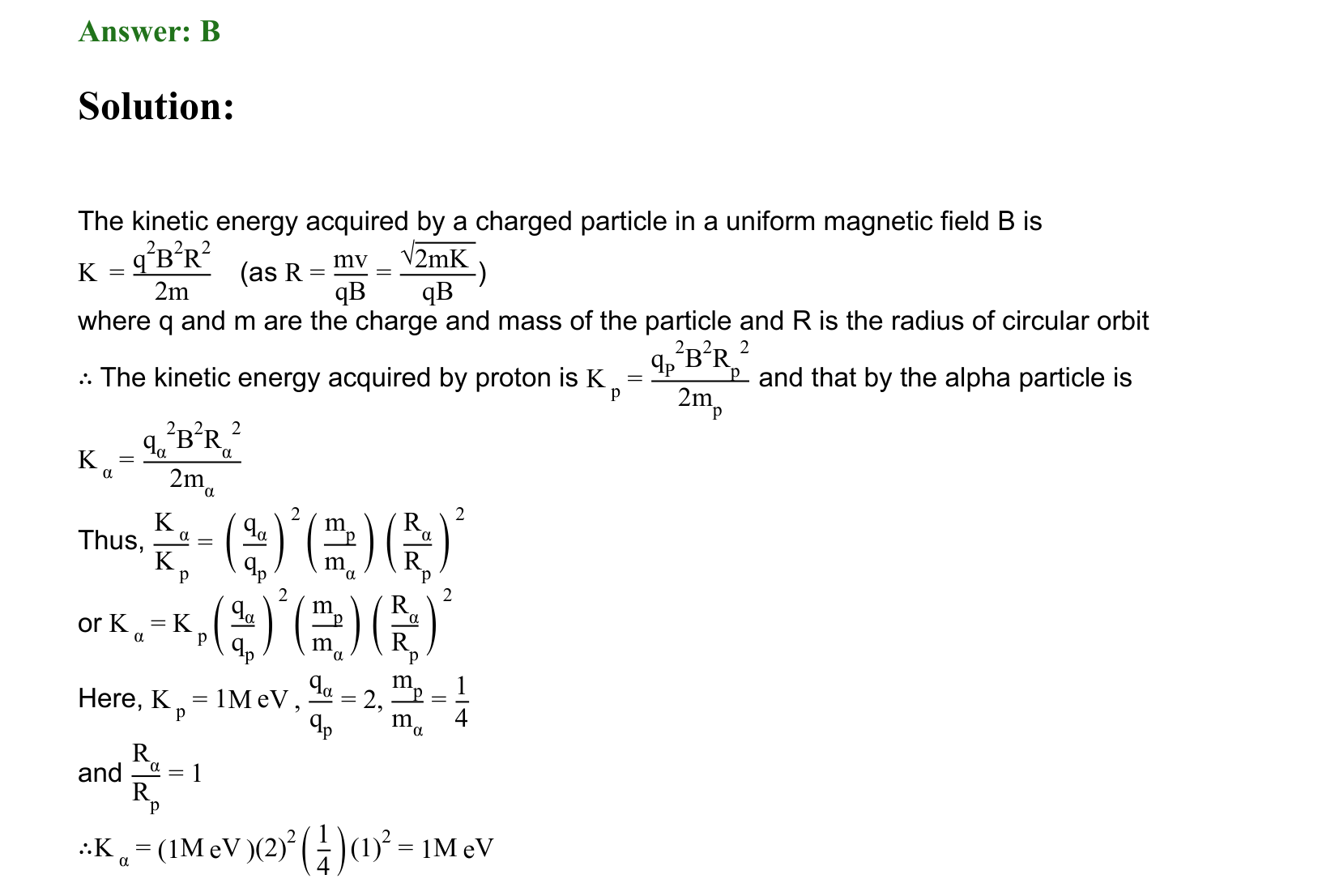 Moving Charges and Magnetism solution 38