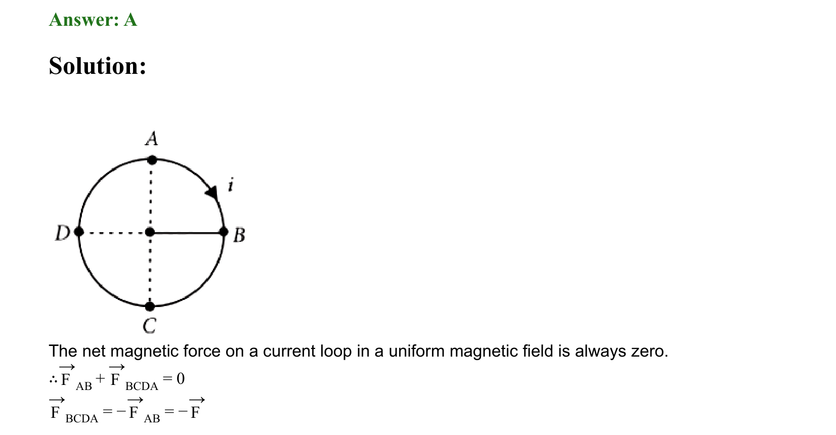 Moving Charges and Magnetism solution 43