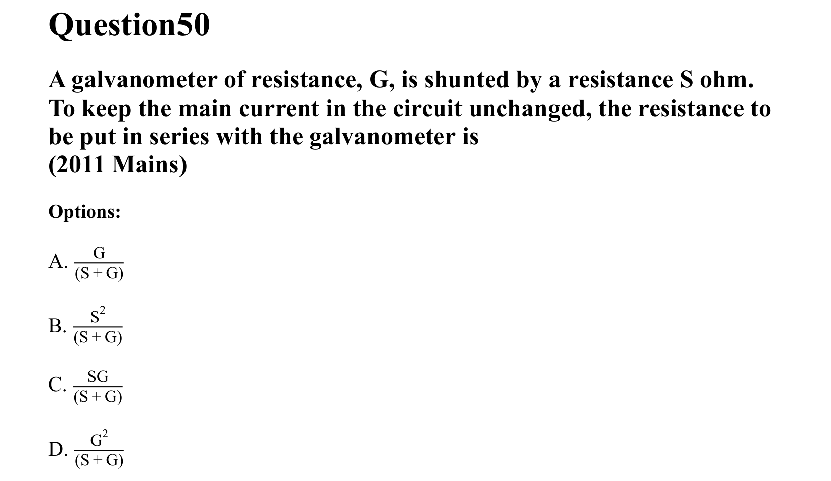 Moving Charges and Magnetism question 50