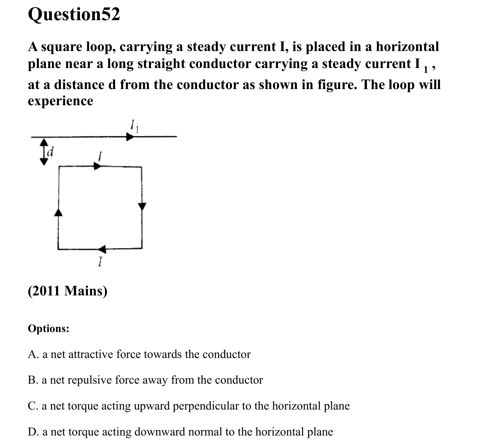 Moving Charges and Magnetism question 52