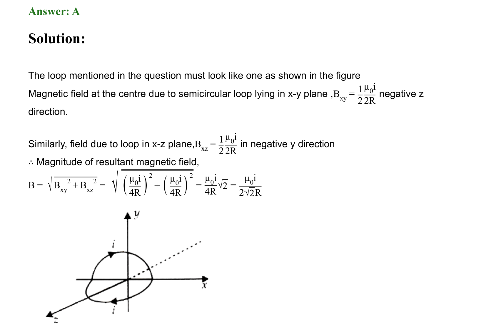 Moving Charges and Magnetism solution 56