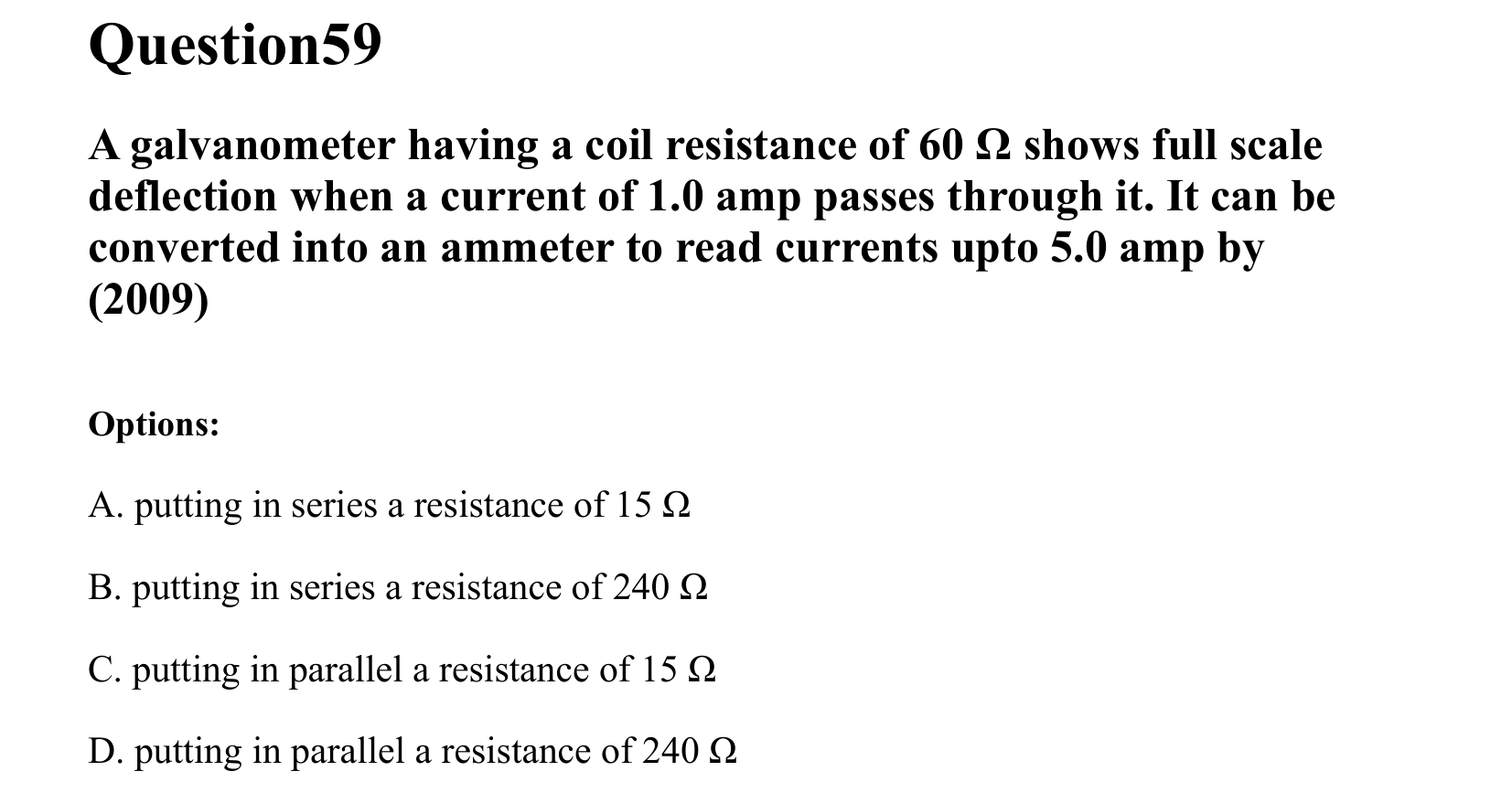 Moving Charges and Magnetism question 59