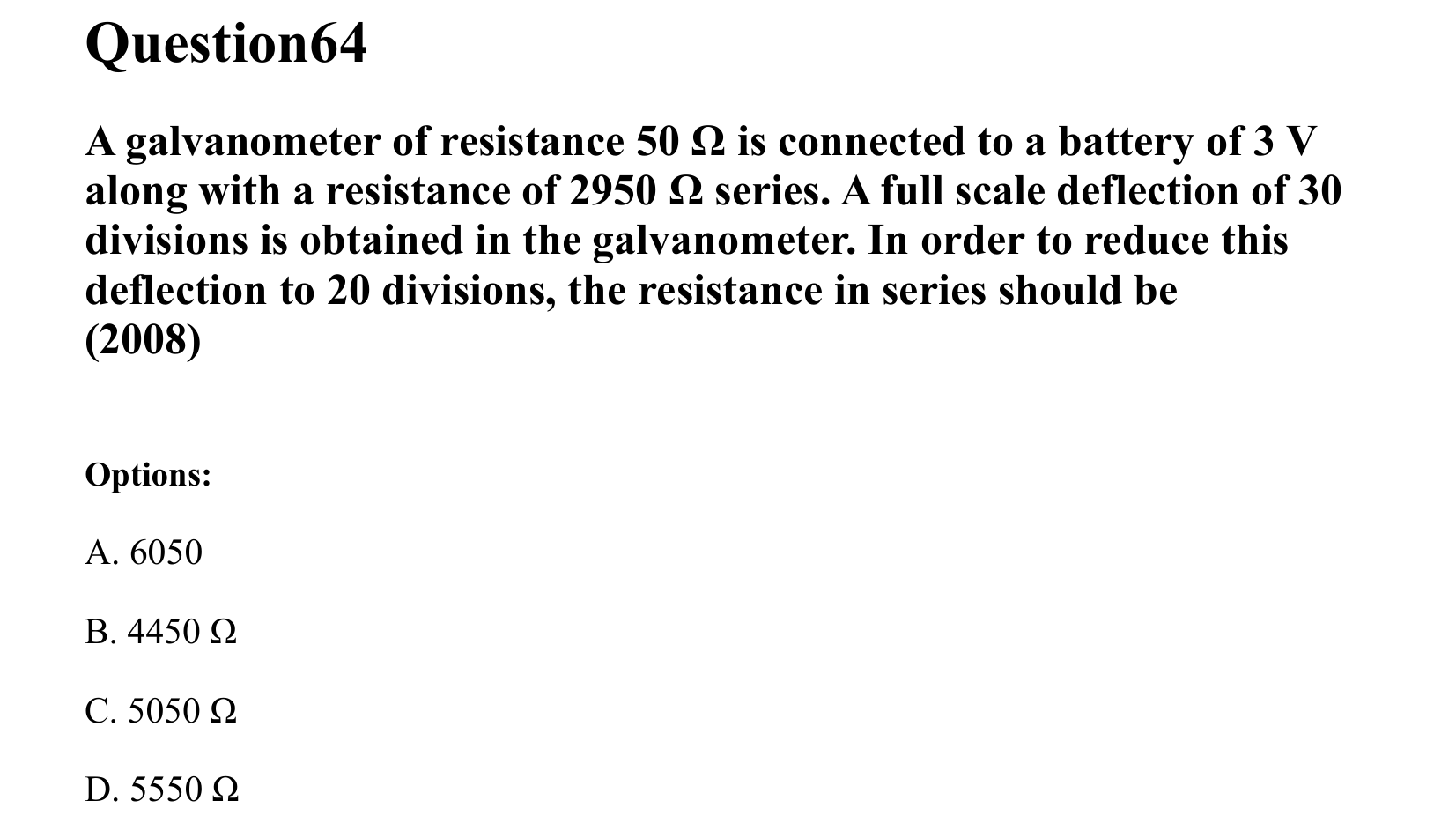 Moving Charges and Magnetism question 64