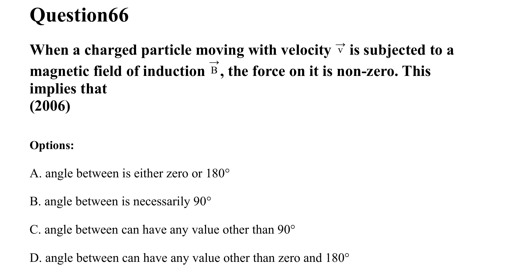 Moving Charges and Magnetism question 66