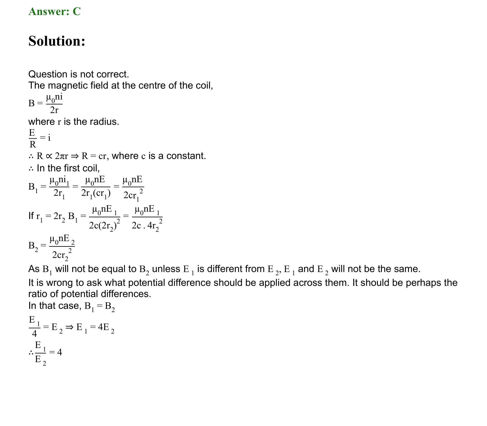 Moving Charges and Magnetism solution 67