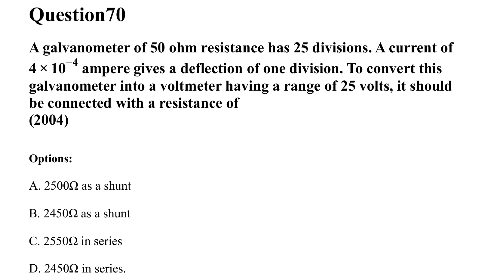 Moving Charges and Magnetism question 70