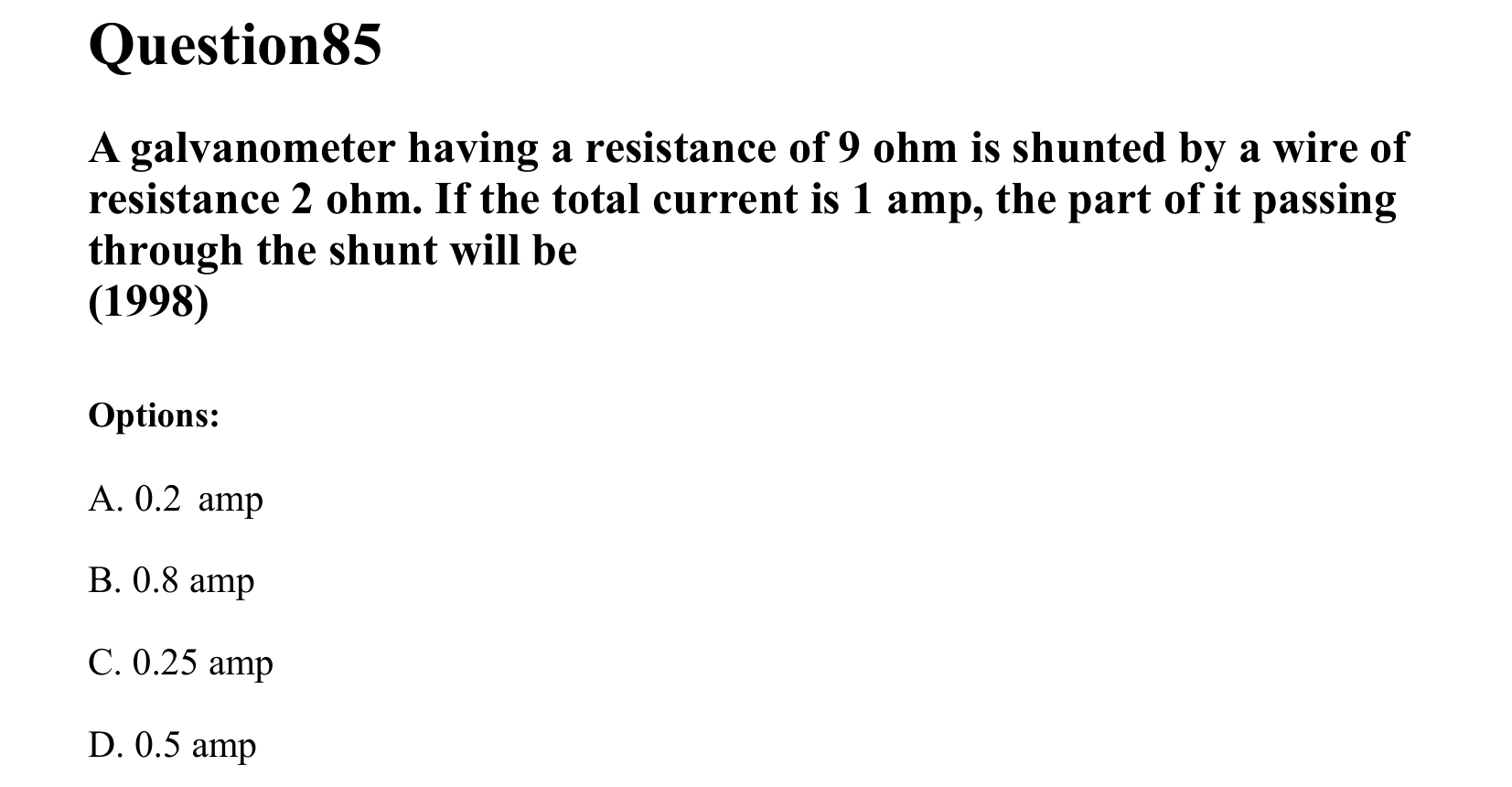 Moving Charges and Magnetism question 85