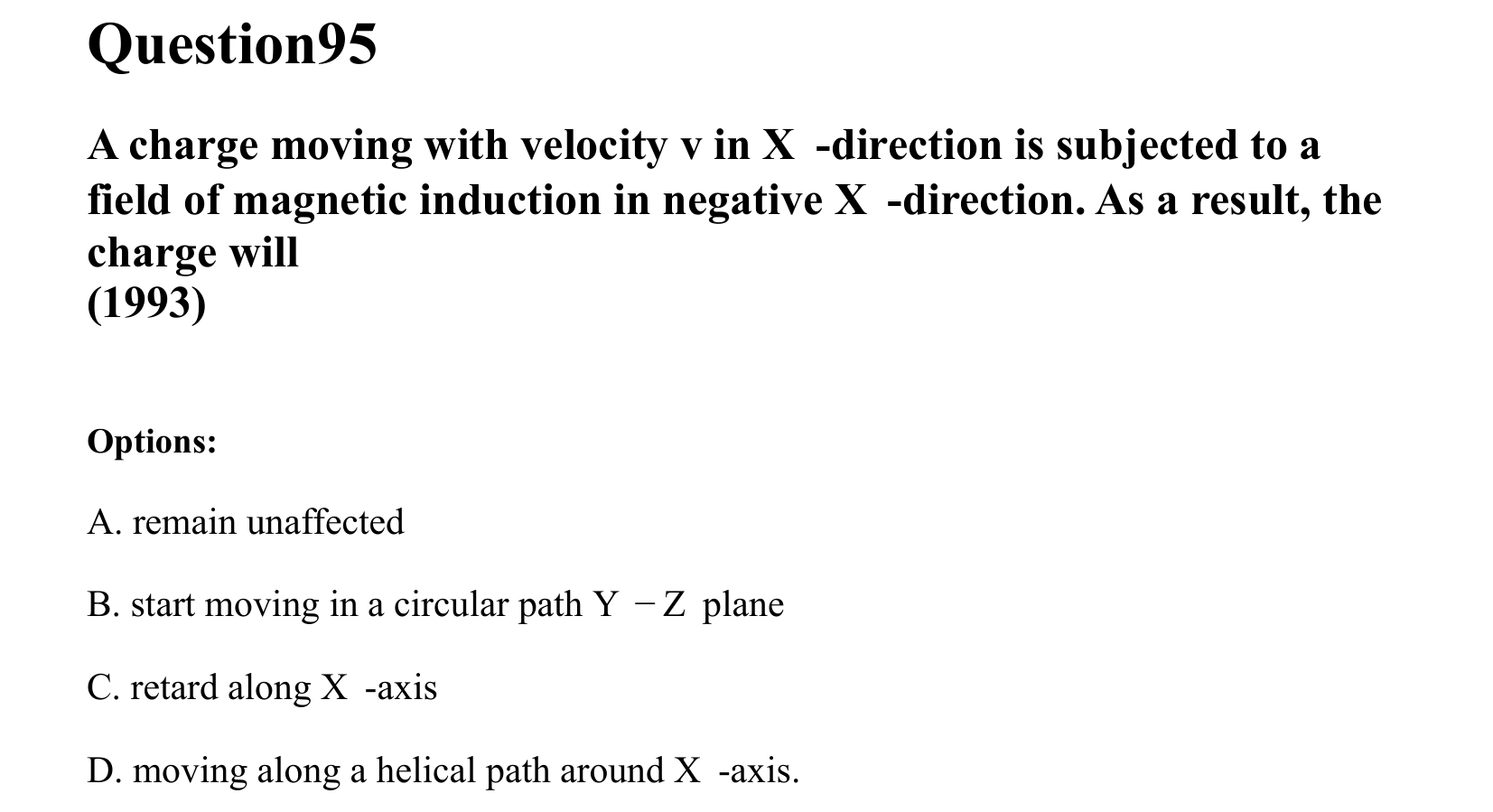 Moving Charges and Magnetism question 95
