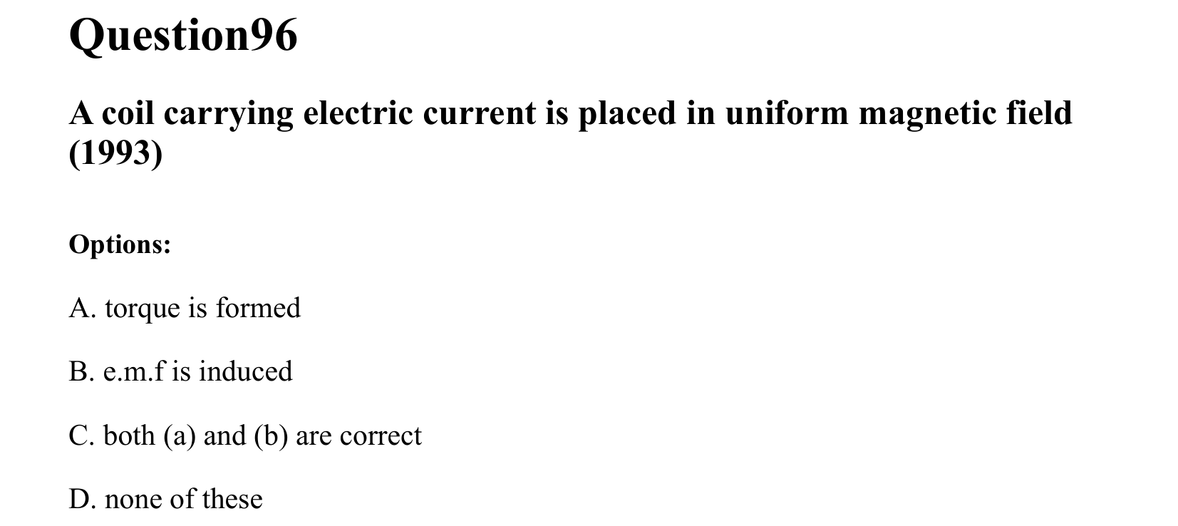 Moving Charges and Magnetism question 96