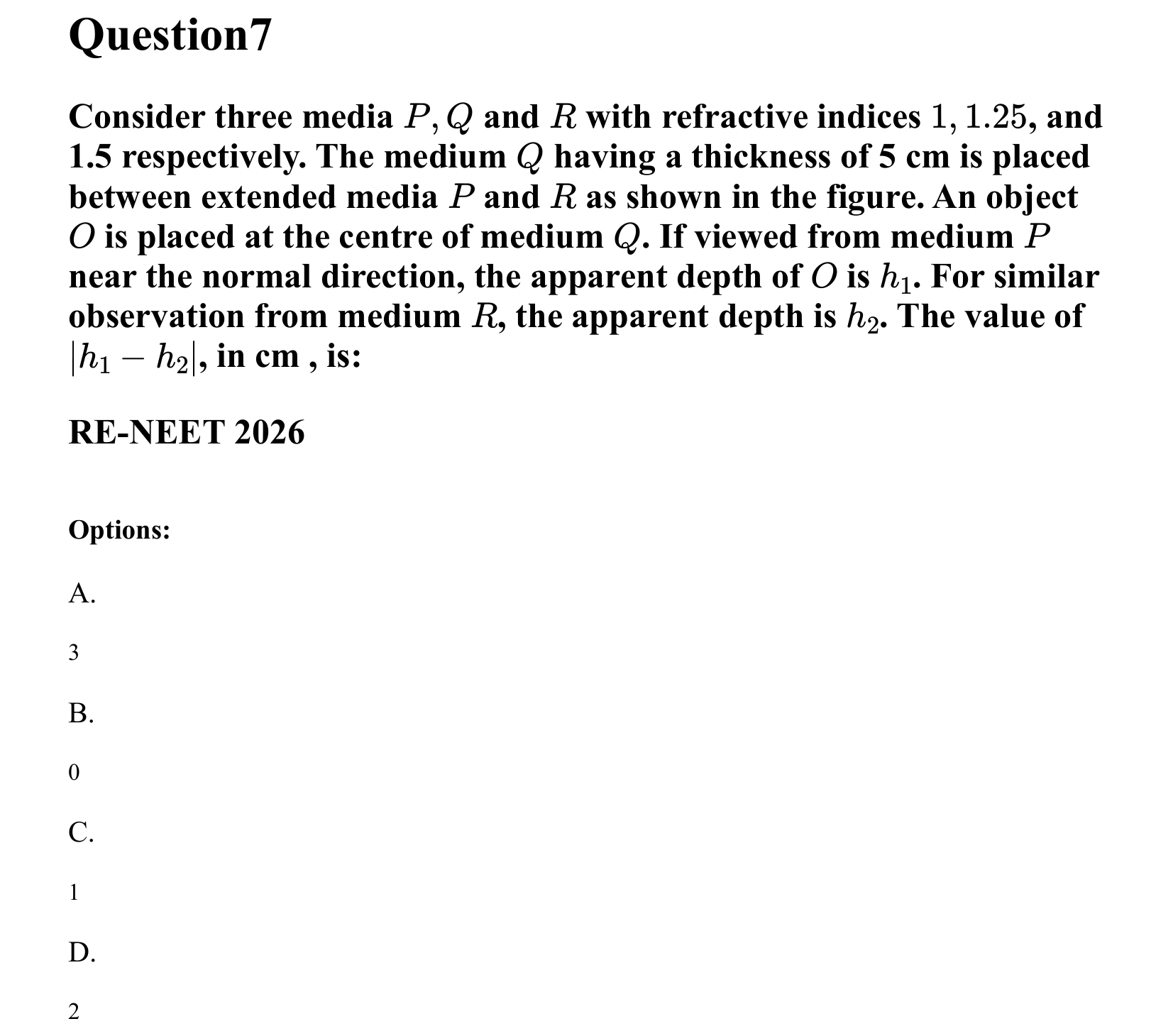 Ray Optics and Wave Optics question 7