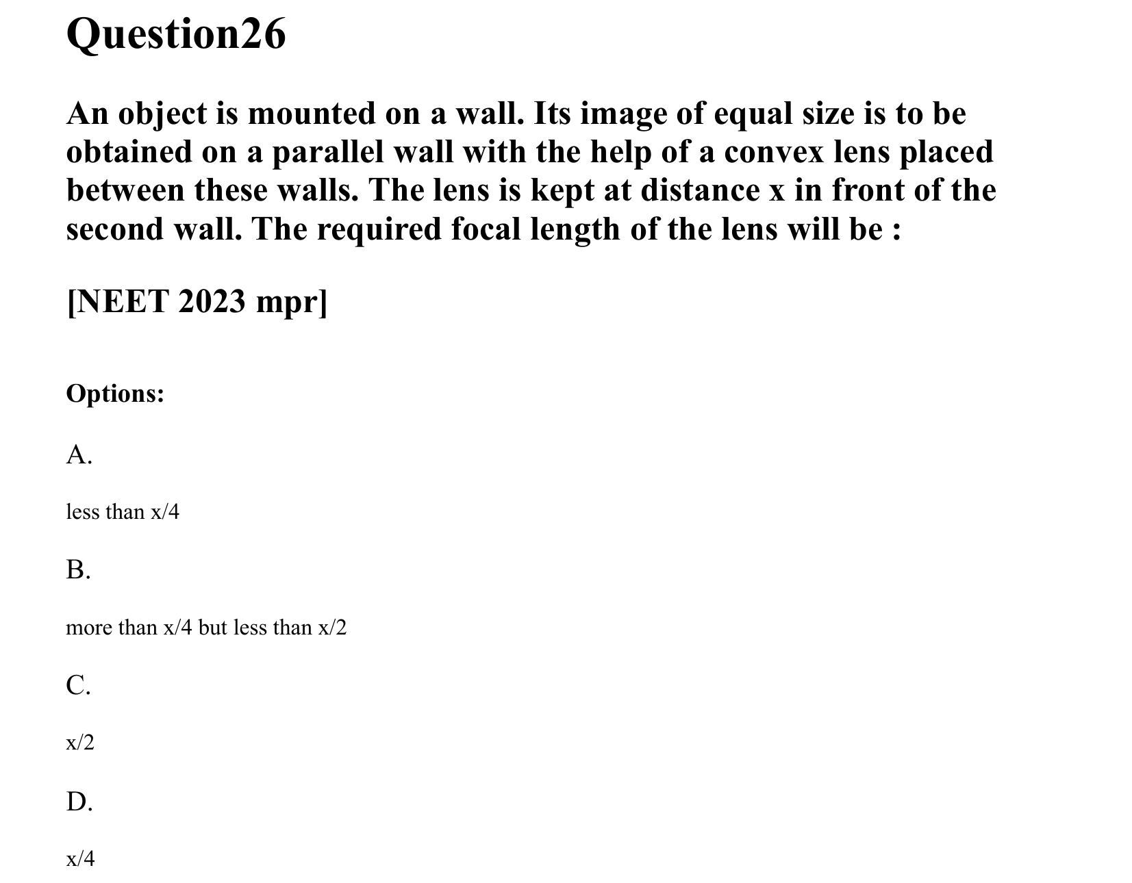 Ray Optics and Wave Optics question 26