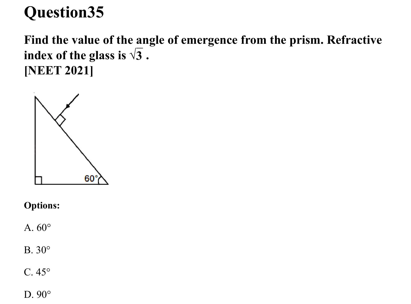 Ray Optics and Wave Optics question 35