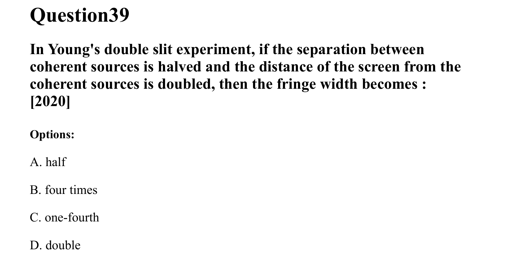 Ray Optics and Wave Optics question 39