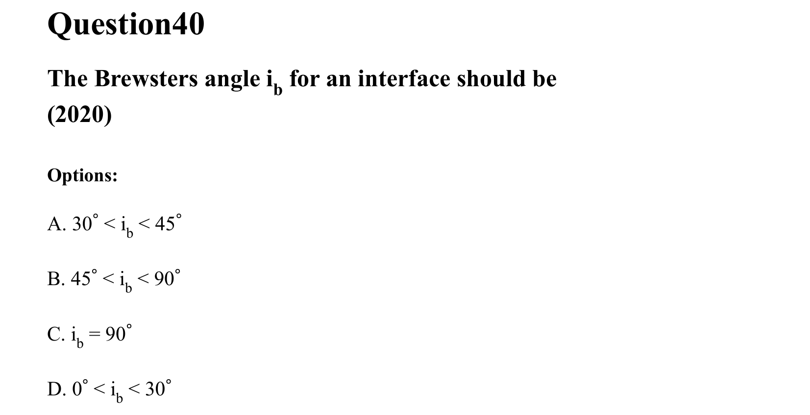 Ray Optics and Wave Optics question 40
