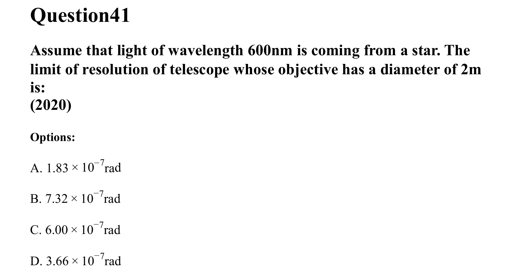 Ray Optics and Wave Optics question 41