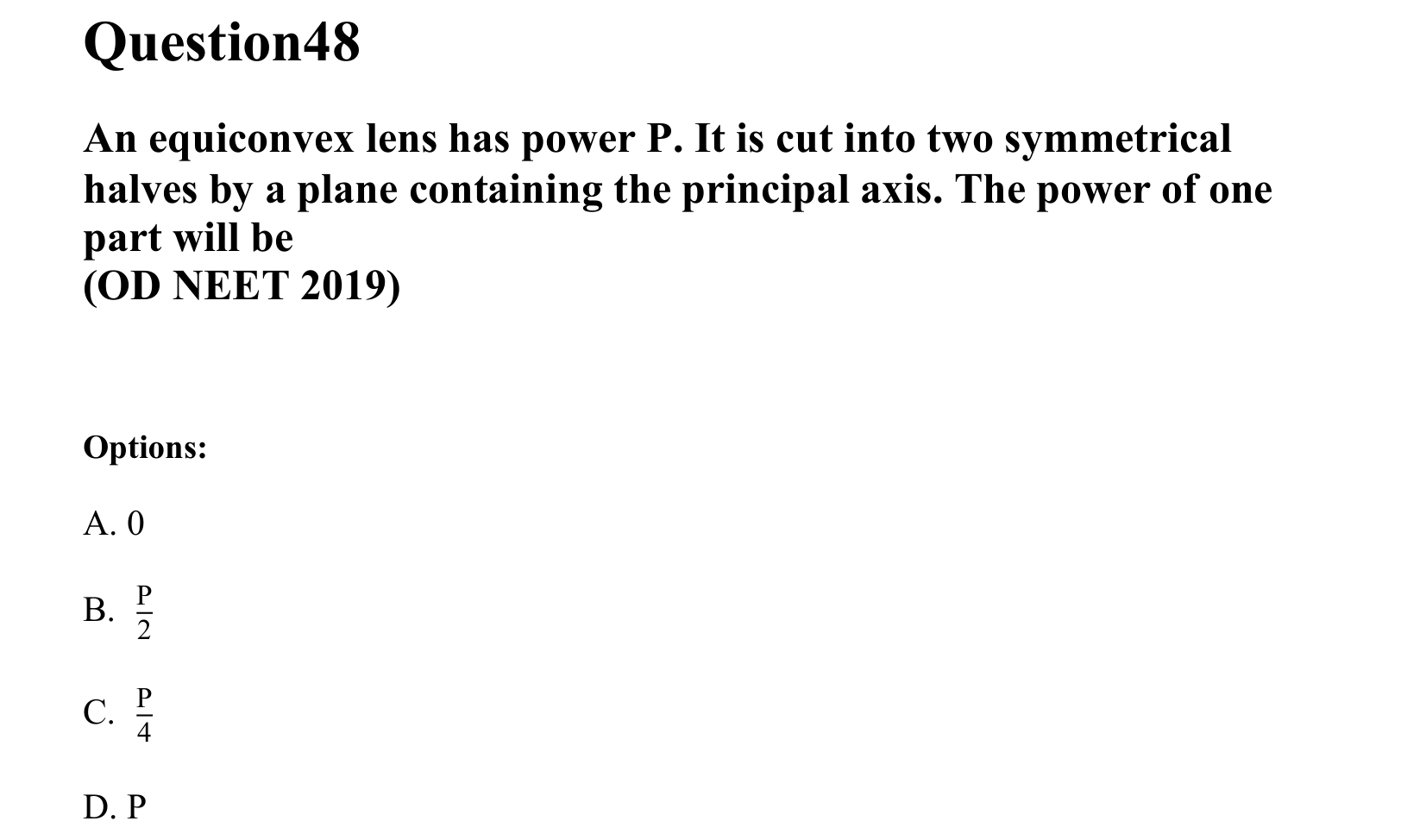 Ray Optics and Wave Optics question 48